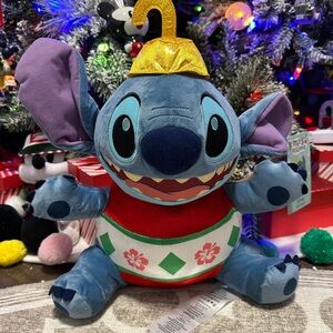 Disney Stitch Holiday Plush Toy - Blue and Red